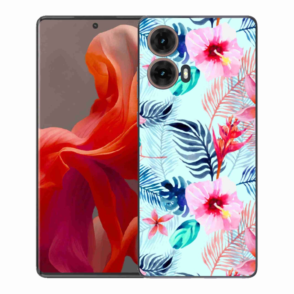 Gelový kryt mmCase na Motorola Moto G85 5G - květiny