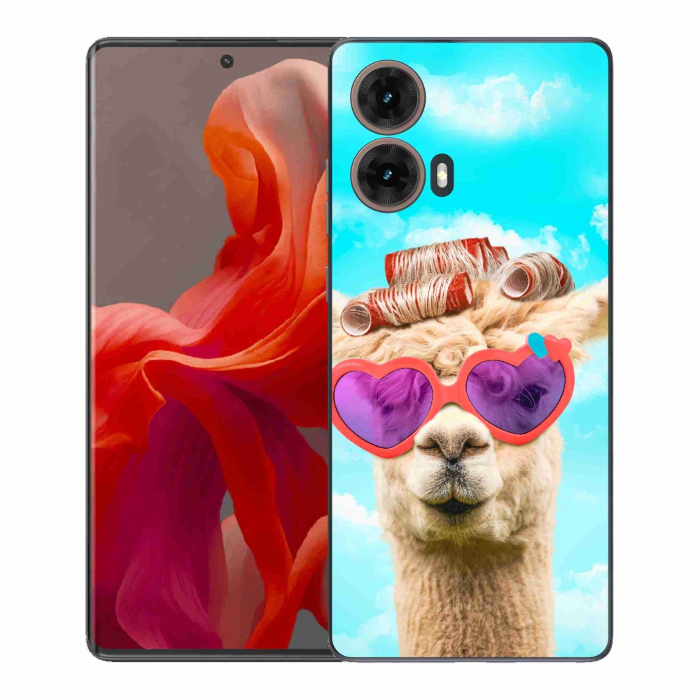 Gelový kryt mmCase na Motorola Moto G85 5G - lama s brýlemi