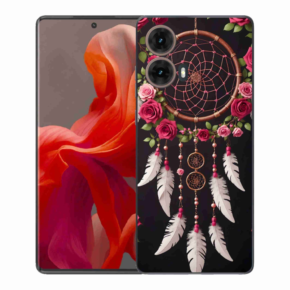 Gelový kryt mmCase na Motorola Moto G85 5G - lapač snů s růžemi