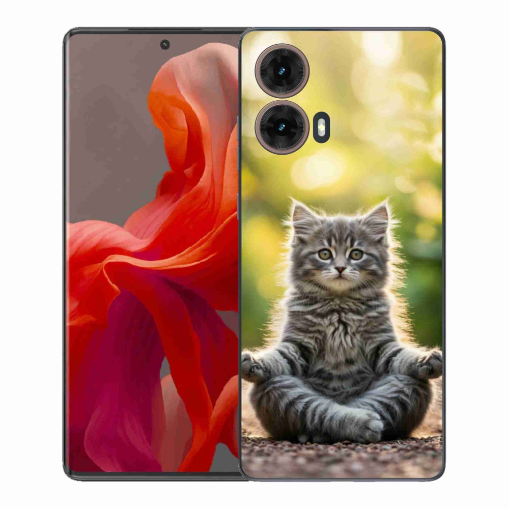 Gelový kryt mmCase na Motorola Moto G85 5G - meditující kotě