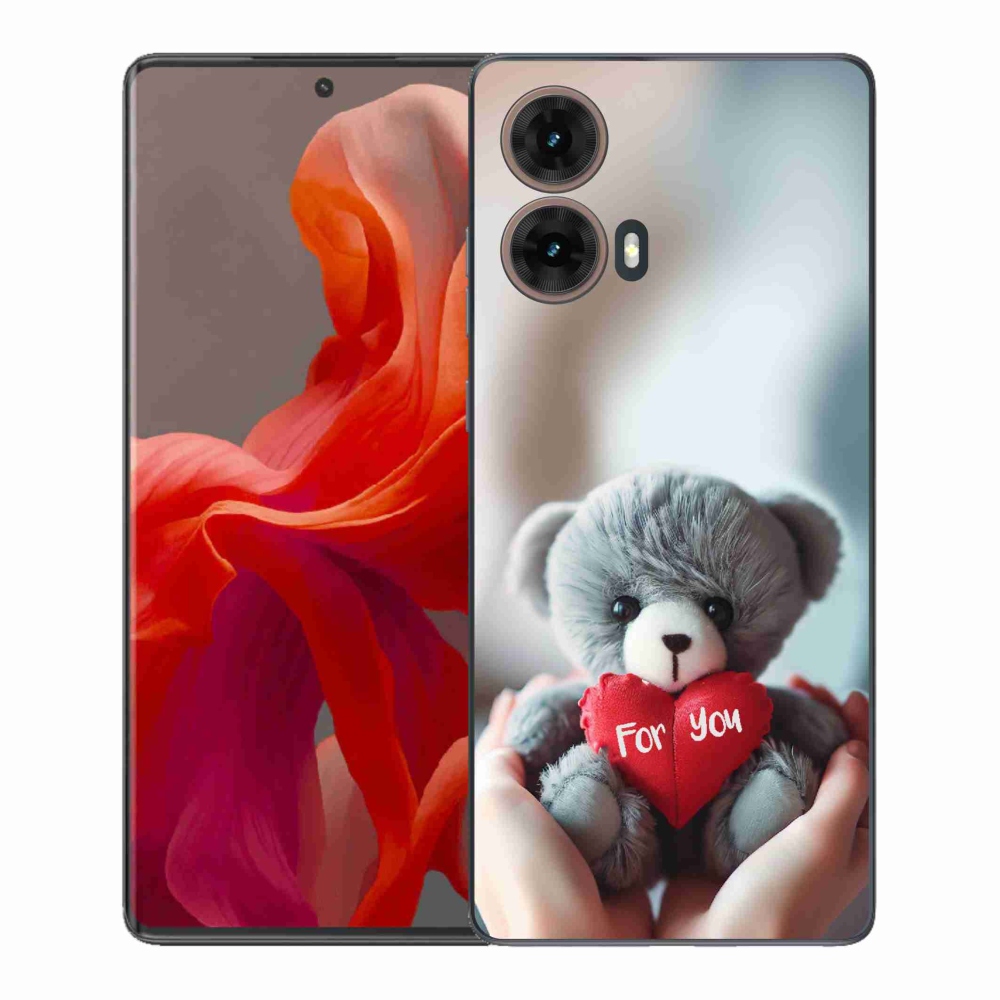 Gelový kryt mmCase na Motorola Moto G85 5G - medvídek pro zamilované