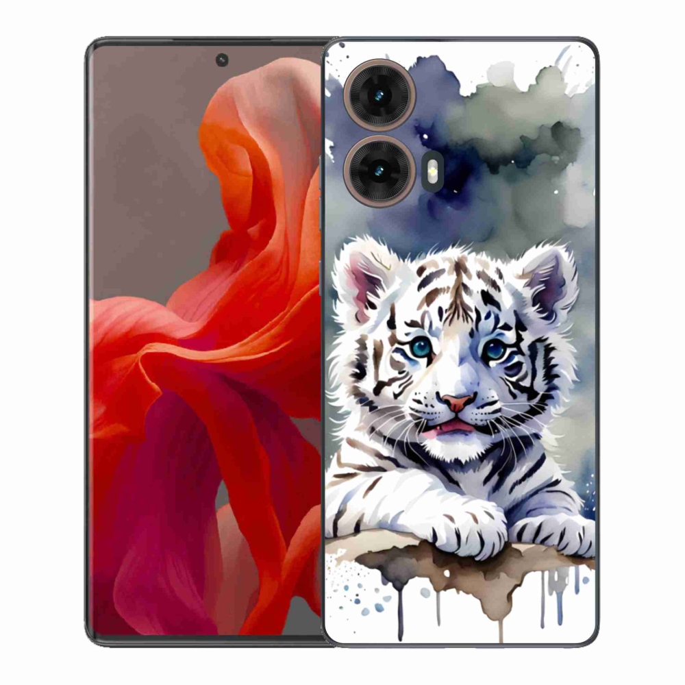 Gelový kryt mmCase na Motorola Moto G85 5G - mládě bílého tygra