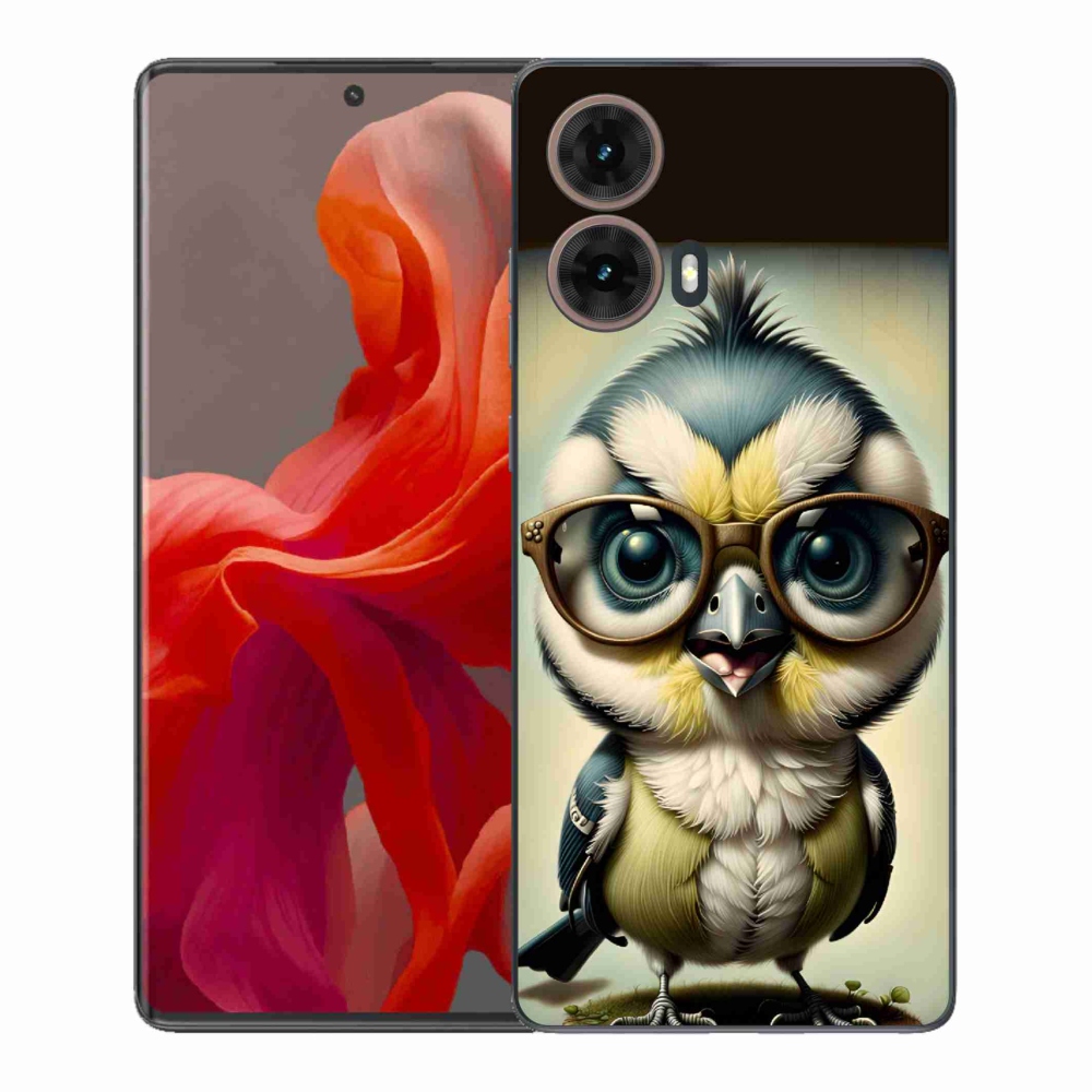 Gelový kryt mmCase na Motorola Moto G85 5G - mládě s brýlemi