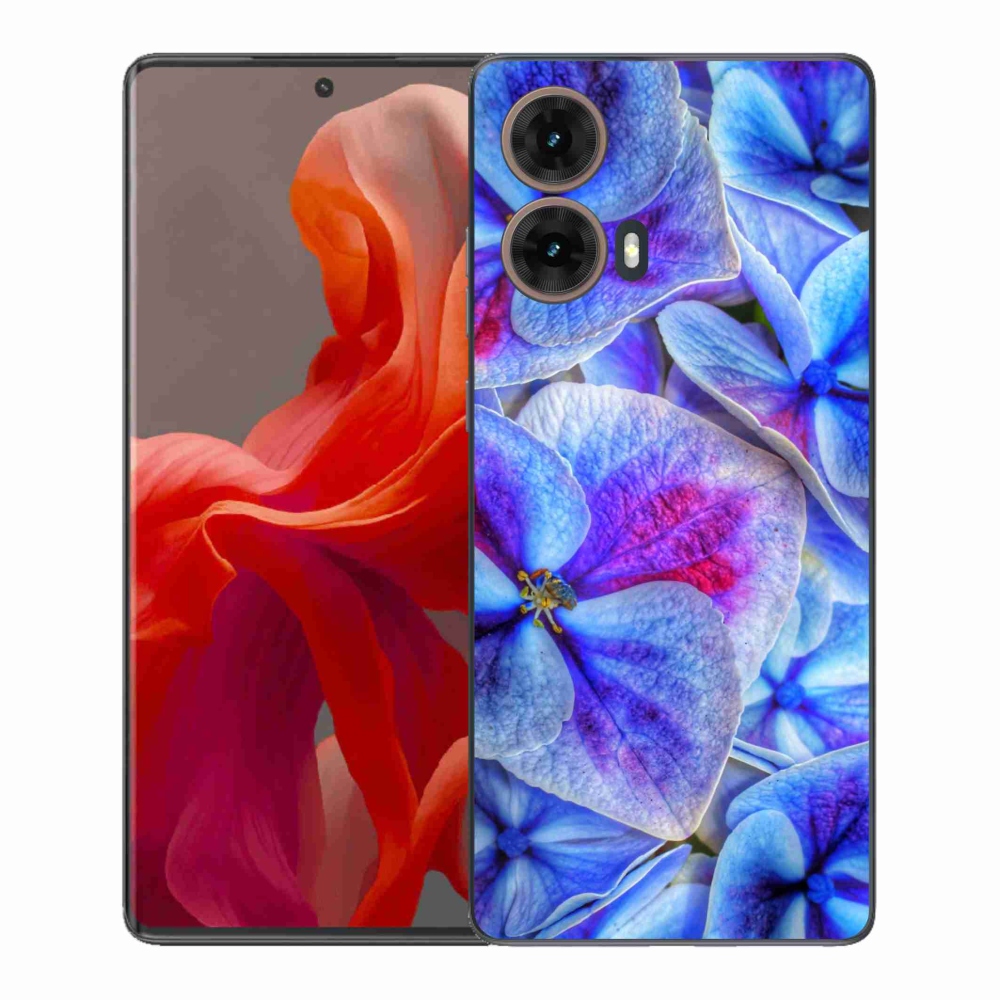 Gelový kryt mmCase na Motorola Moto G85 5G - modré květy 1