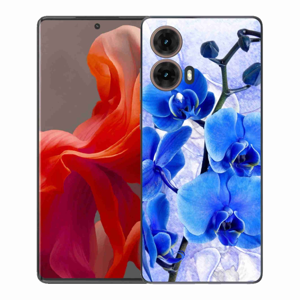 Gelový kryt mmCase na Motorola Moto G85 5G - modré květy