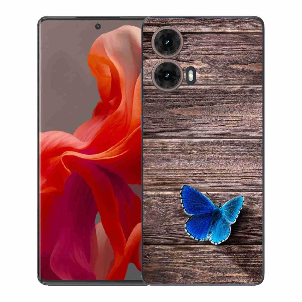 Gelový kryt mmCase na Motorola Moto G85 5G - modrý motýl 1