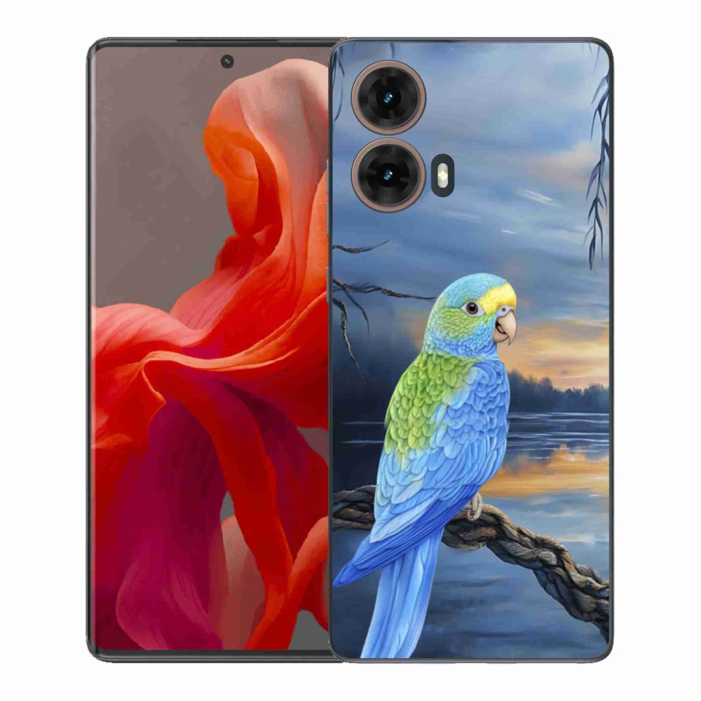 Gelový kryt mmCase na Motorola Moto G85 5G - modrý papoušek