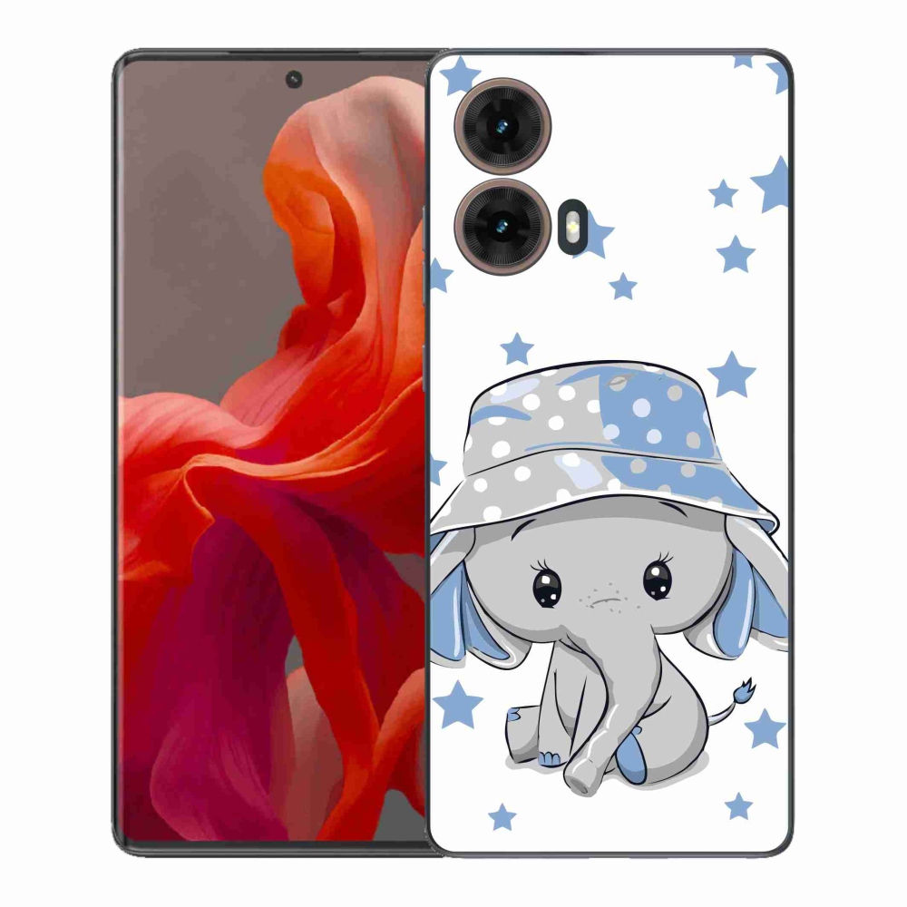 Gelový kryt mmCase na Motorola Moto G85 5G - modrý slon