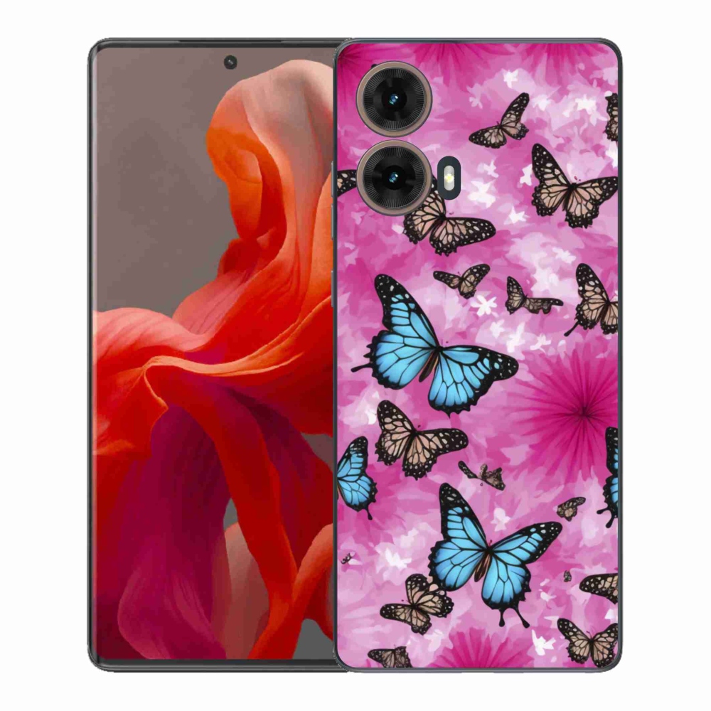 Gelový kryt mmCase na Motorola Moto G85 5G - motýlí zahrada
