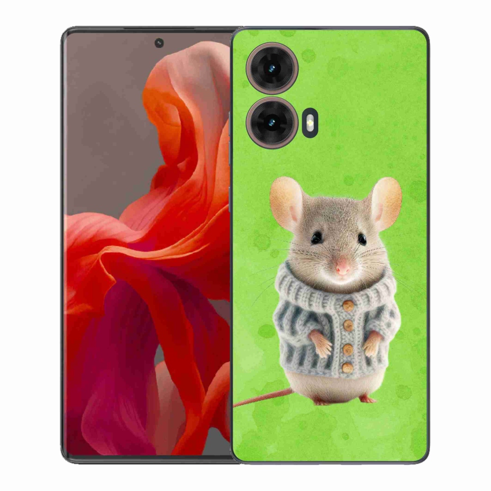 Gelový kryt mmCase na Motorola Moto G85 5G - myška ve svetru