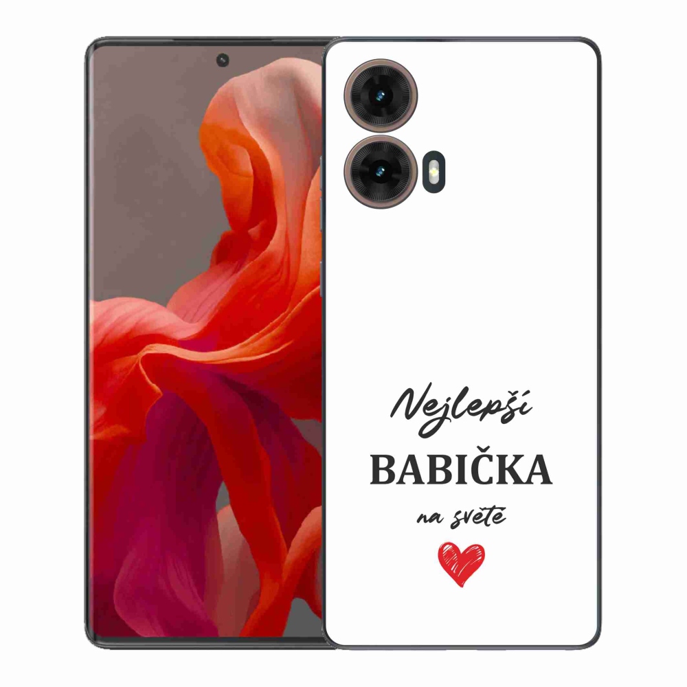 Gelový kryt mmCase na Motorola Moto G85 5G - nejlepší babička 1 bílé pozadí