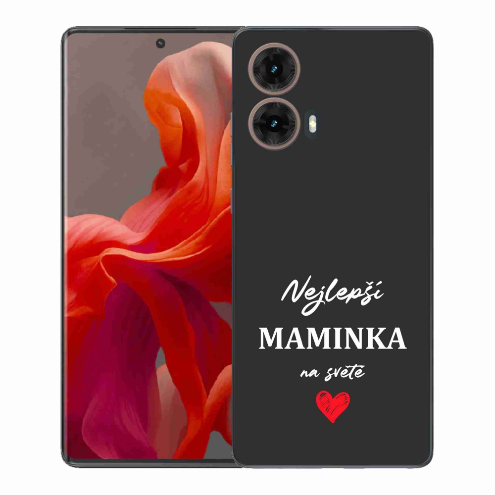 Gelový kryt mmCase na Motorola Moto G85 5G - nejlepší maminka 1 černé pozadí