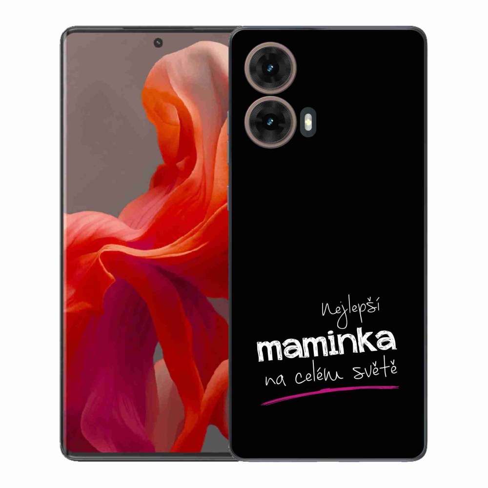 Gelový kryt mmCase na Motorola Moto G85 5G - nejlepší maminka 4 černé pozadí