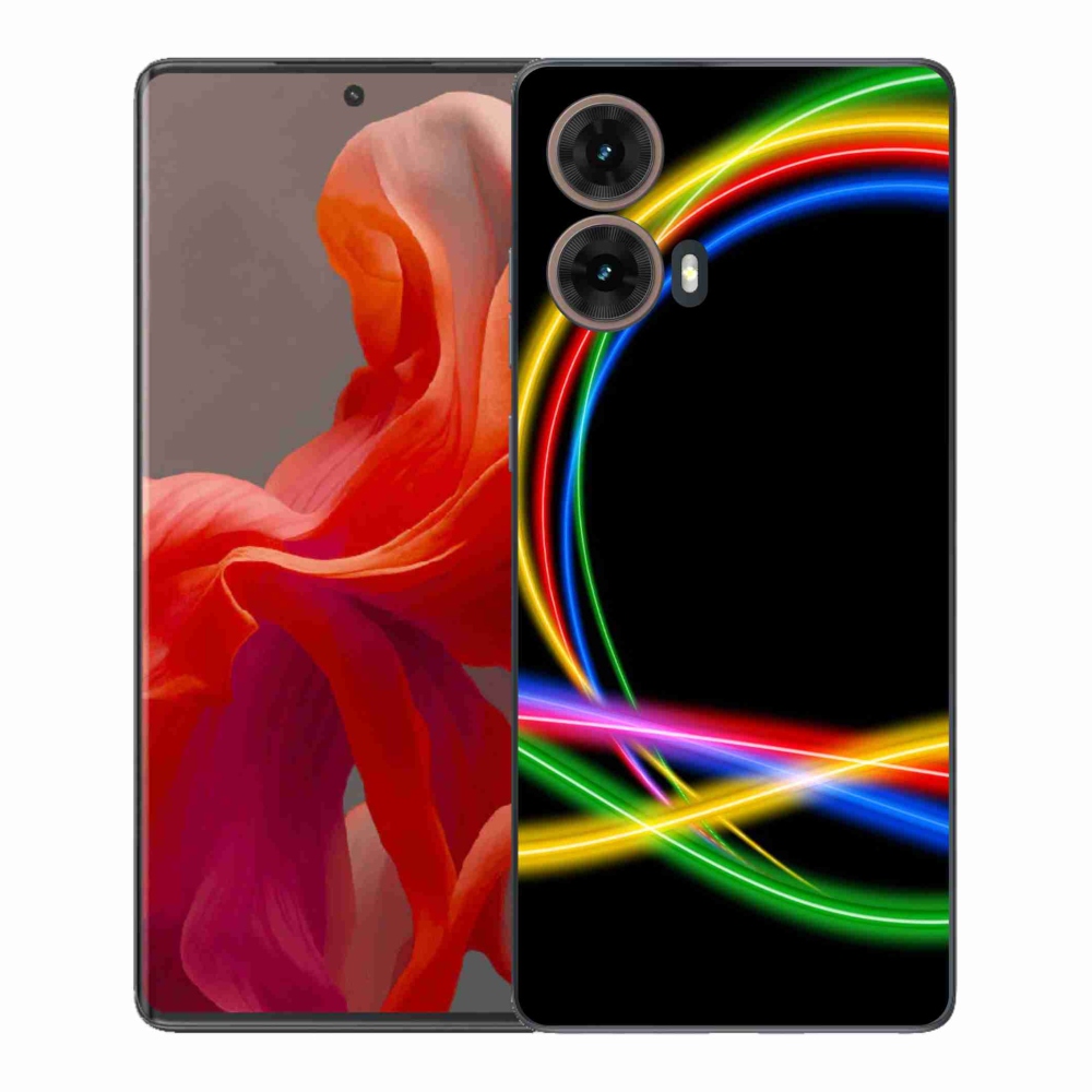 Gelový kryt mmCase na Motorola Moto G85 5G - neonové kruhy