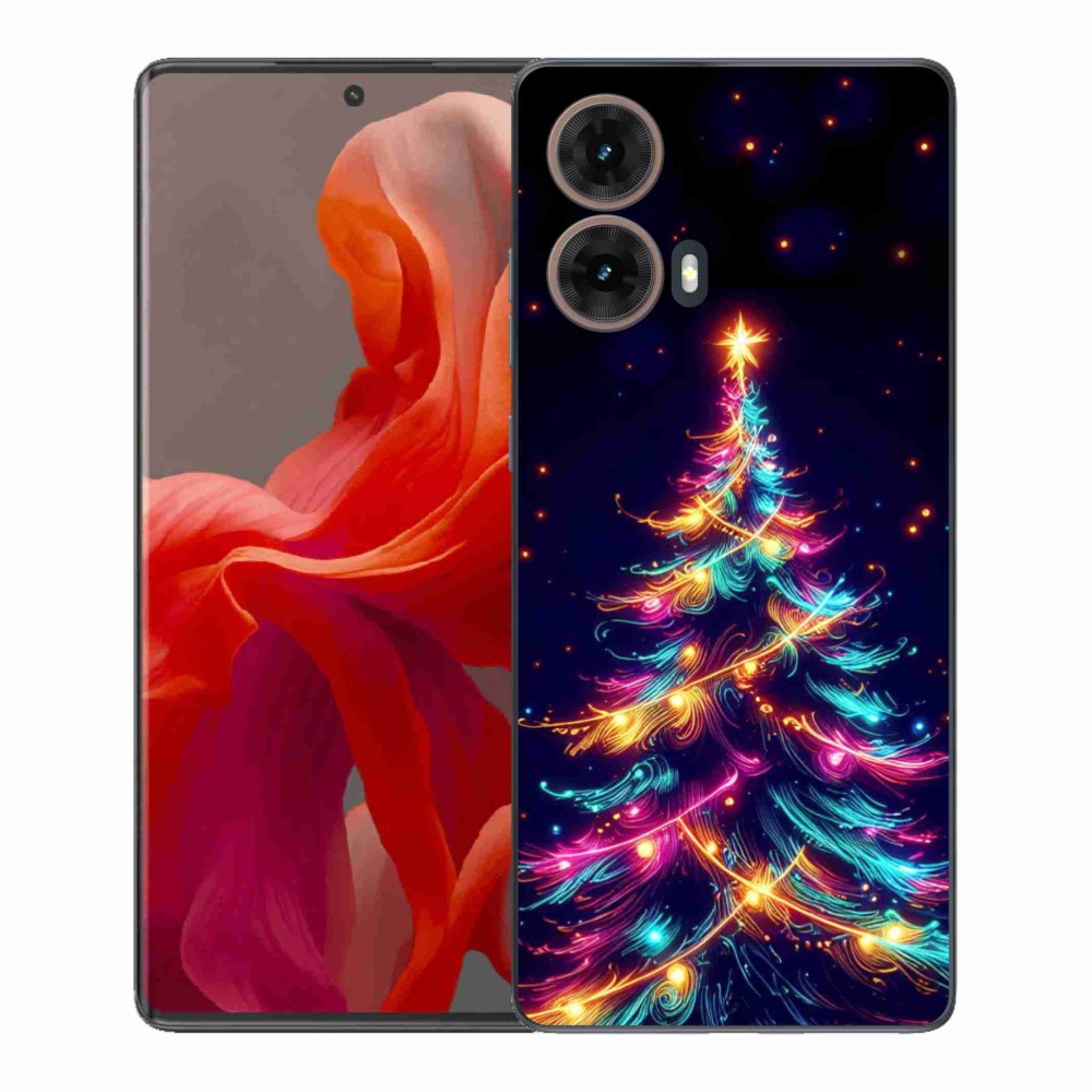 Gelový kryt mmCase na Motorola Moto G85 5G - neonový vánoční stromek
