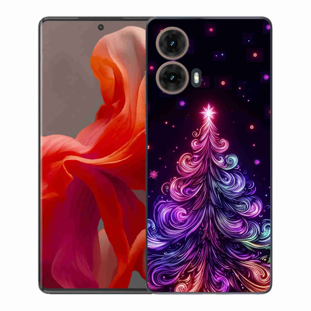 Gelový kryt mmCase na Motorola Moto G85 5G - neonový vánoční stromek 1
