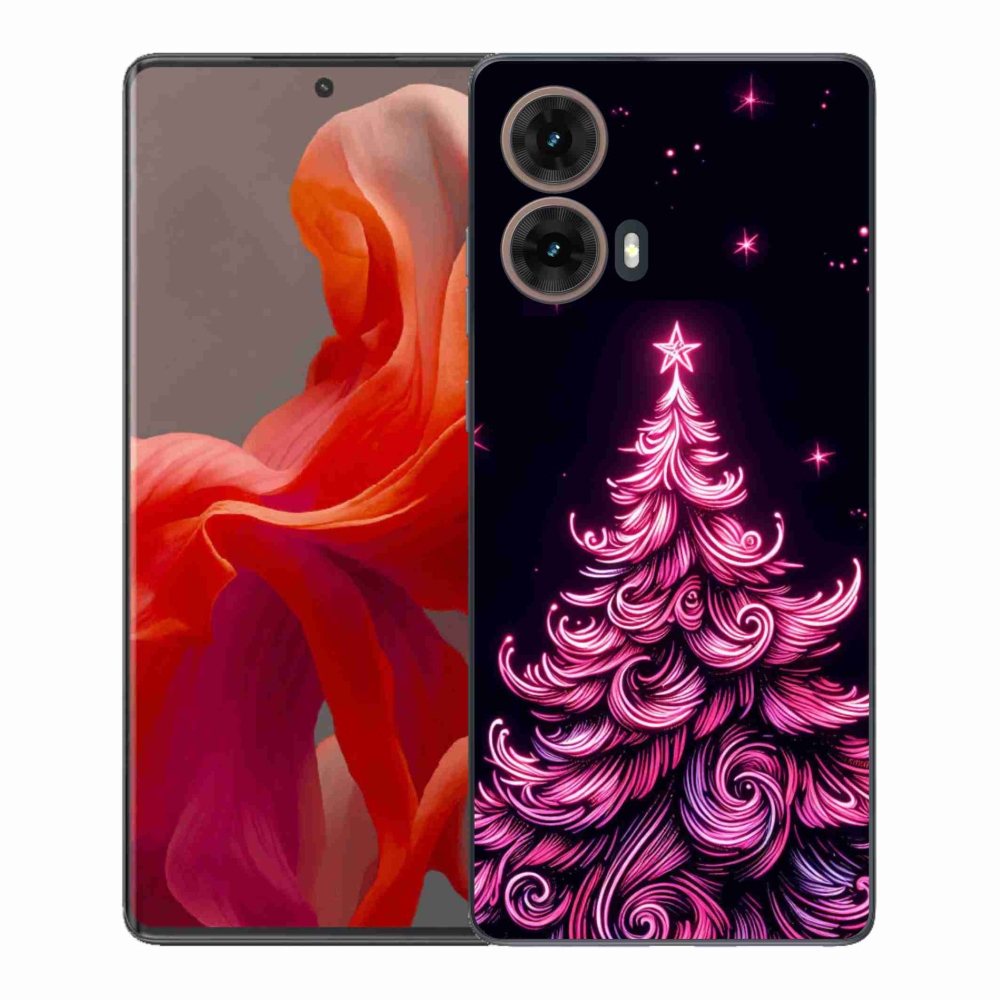 Gelový kryt mmCase na Motorola Moto G85 5G - neonový vánoční stromek 2