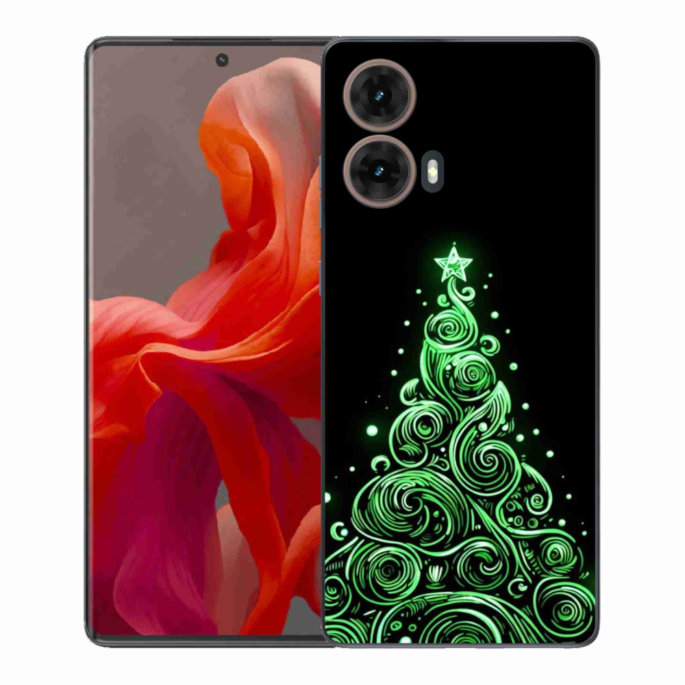 Gelový kryt mmCase na Motorola Moto G85 5G - neonový vánoční stromek 3