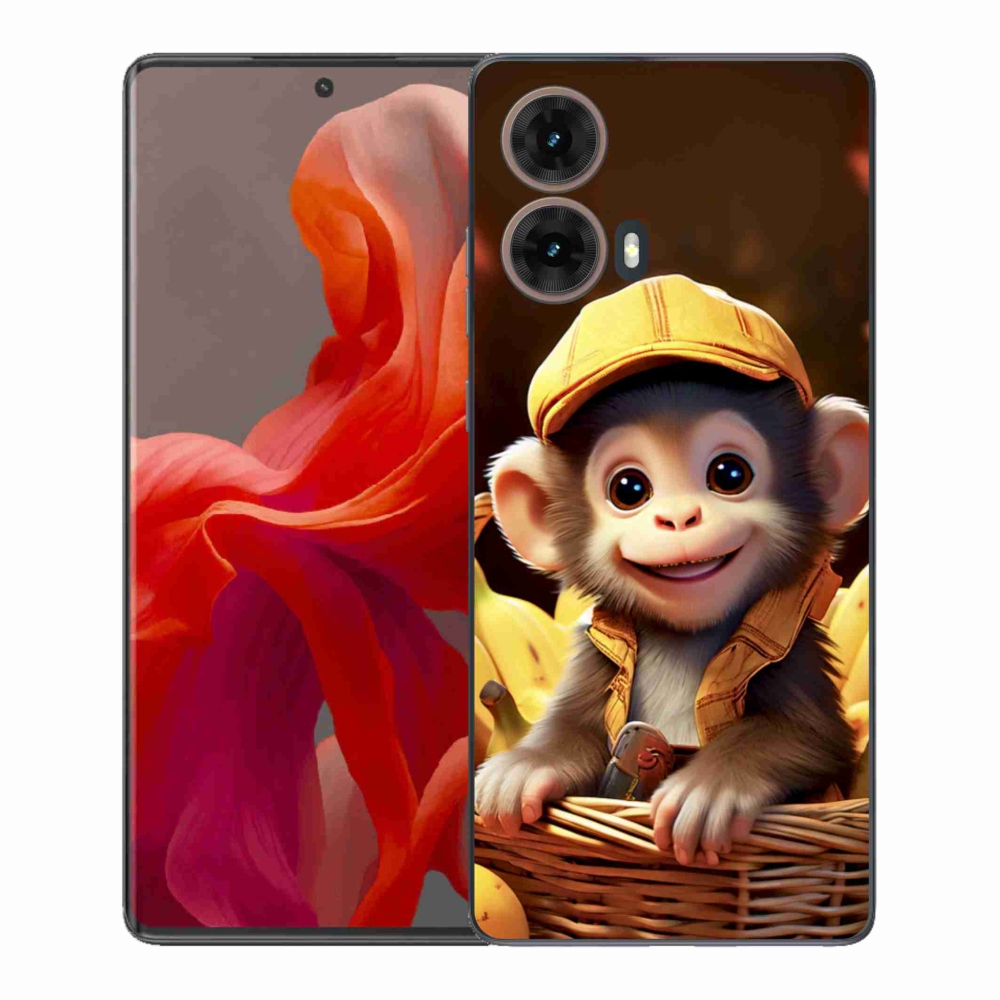 Gelový kryt mmCase na Motorola Moto G85 5G - opice v košíku