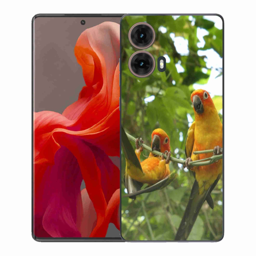 Gelový kryt mmCase na Motorola Moto G85 5G - papoušci aratingy