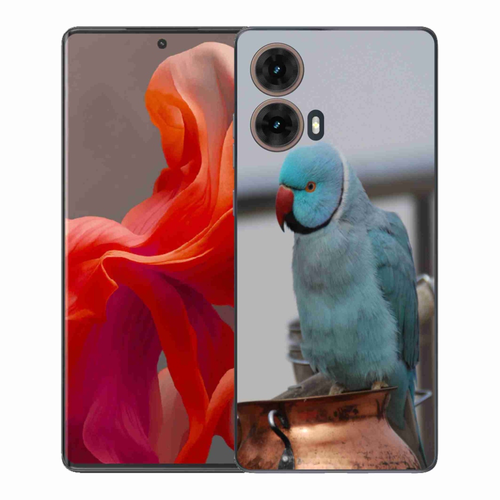 Gelový kryt mmCase na Motorola Moto G85 5G - papoušek alexandr modrý