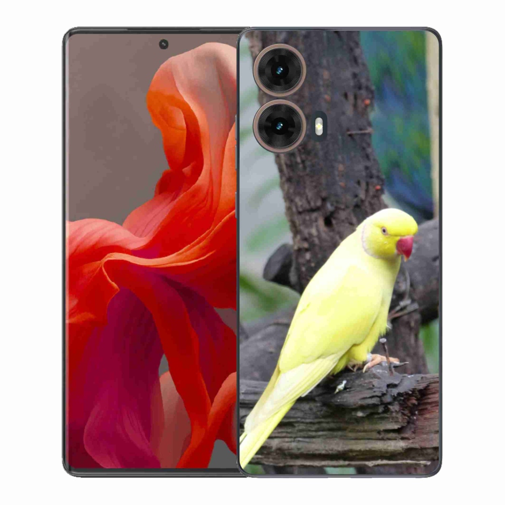 Gelový kryt mmCase na Motorola Moto G85 5G - papoušek alexandr žlutý