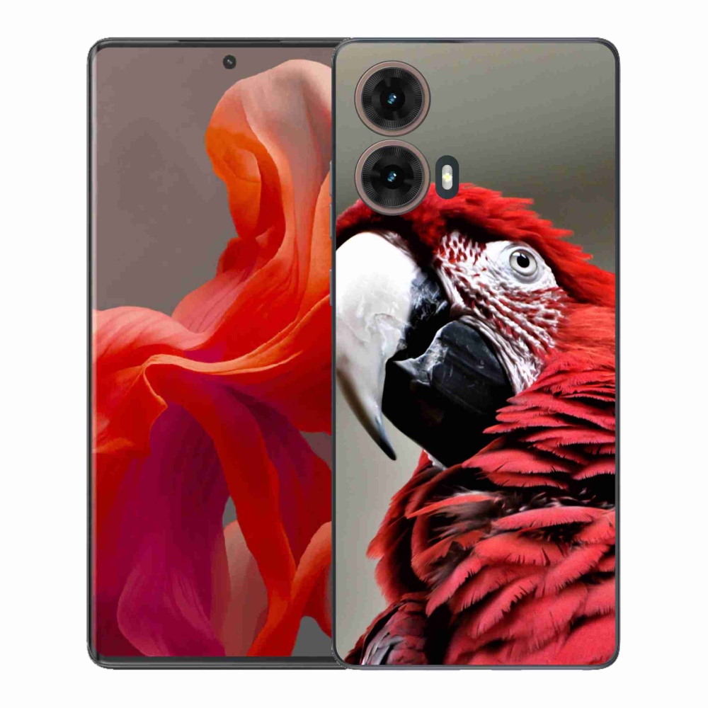 Gelový kryt mmCase na Motorola Moto G85 5G - papoušek ara červený