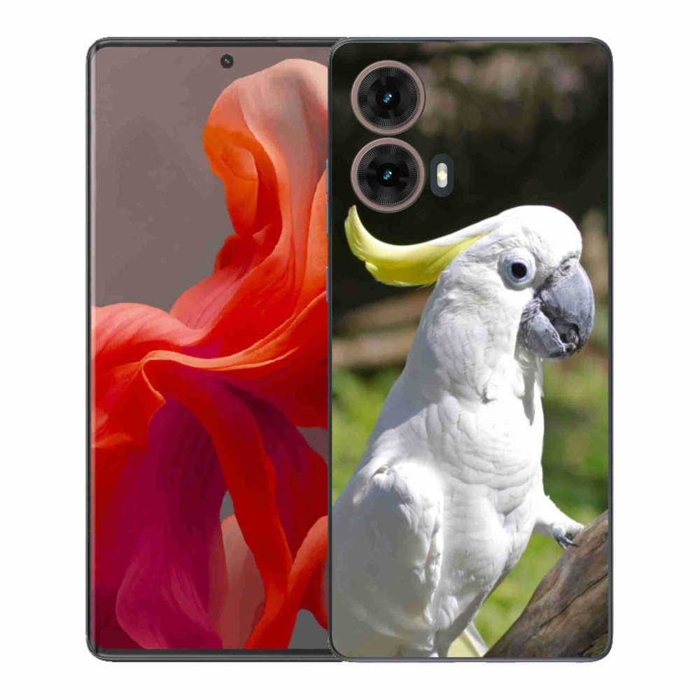 Gelový kryt mmCase na Motorola Moto G85 5G - papoušek kakadu 2