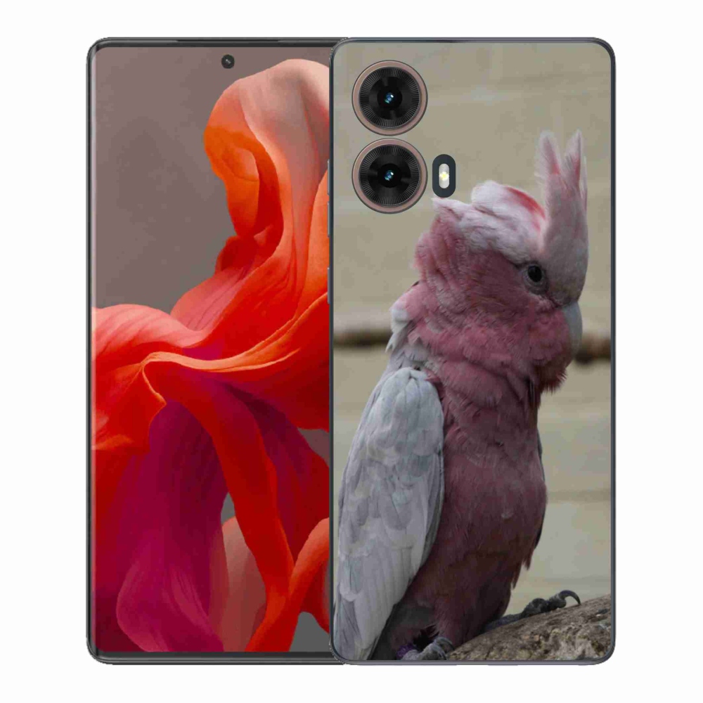 Gelový kryt mmCase na Motorola Moto G85 5G - papoušek kakadu růžový