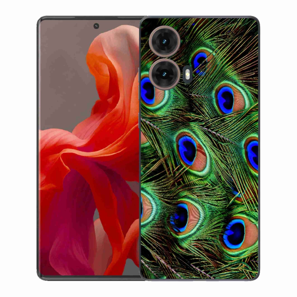 Gelový kryt mmCase na Motorola Moto G85 5G - paví peří