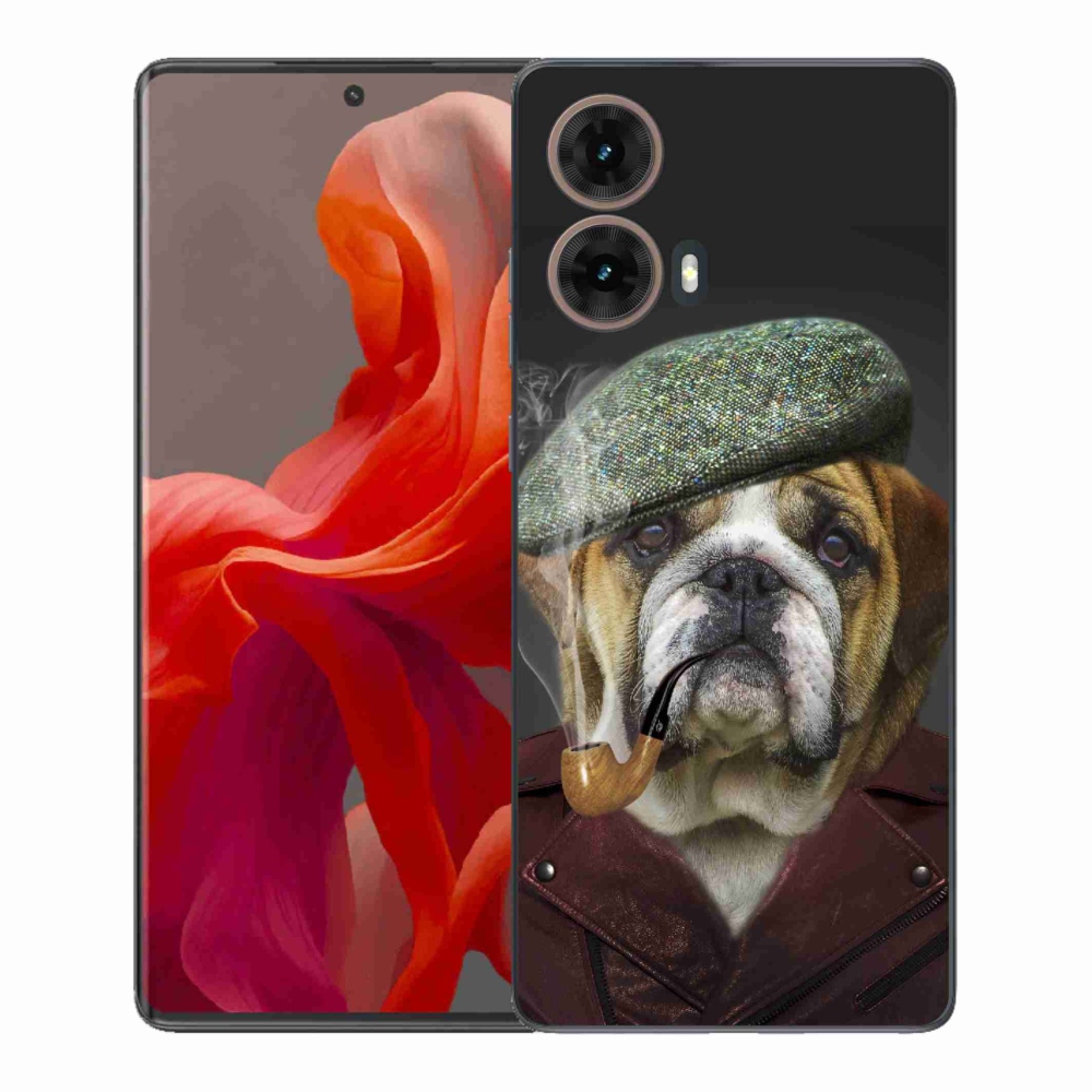 Gelový kryt mmCase na Motorola Moto G85 5G - pes s fajfkou