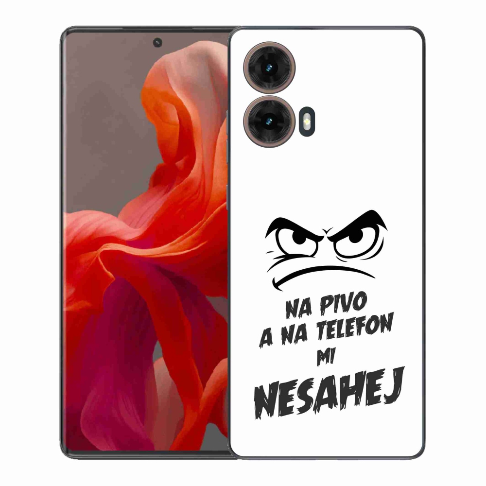 Gelový kryt mmCase na Motorola Moto G85 5G - pivní motiv 2 bílé pozadí