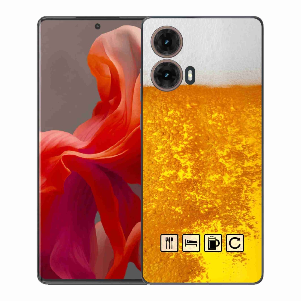 Gelový kryt mmCase na Motorola Moto G85 5G - pivní motiv 3