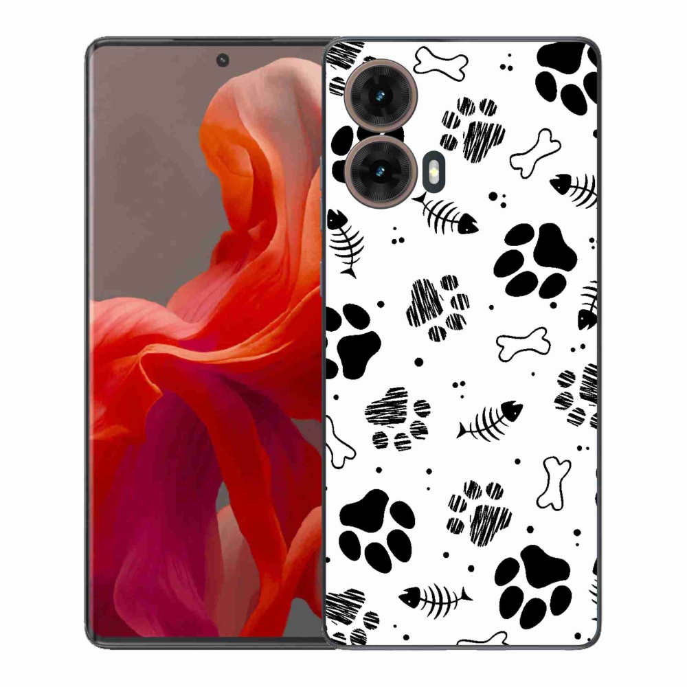 Gelový kryt mmCase na Motorola Moto G85 5G - psí tlapky 1