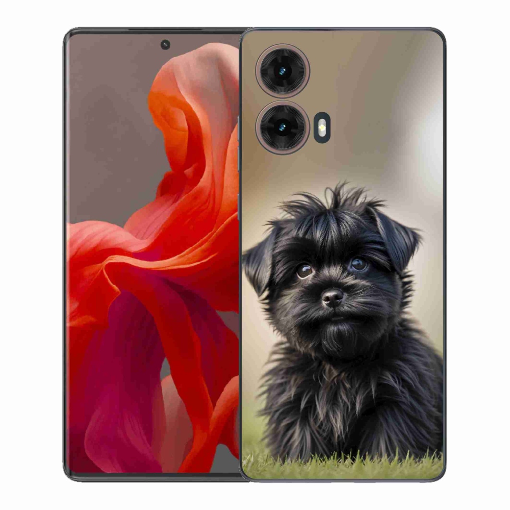 Gelový kryt mmCase na Motorola Moto G85 5G - roztomilý černý pejsek
