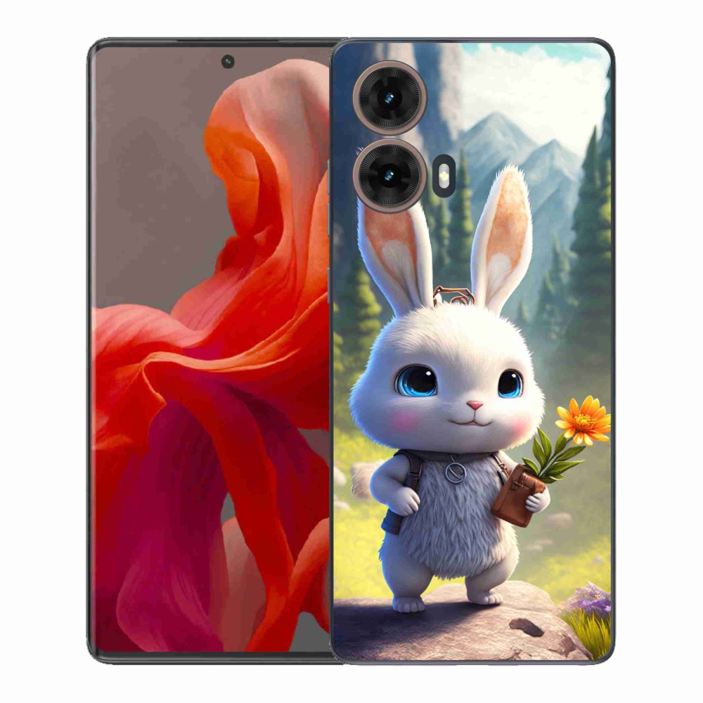 Gelový kryt mmCase na Motorola Moto G85 5G - roztomilý králíček