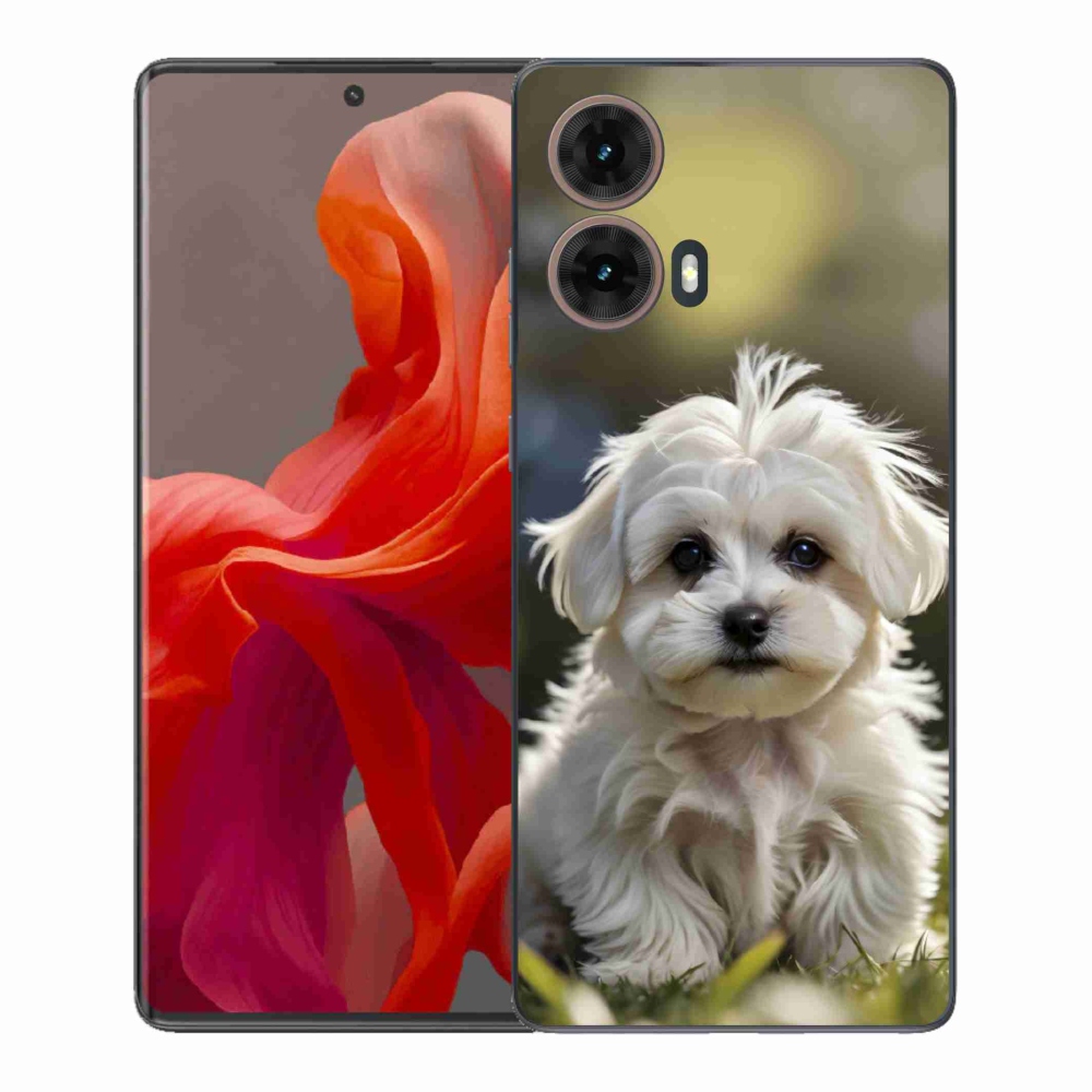 Gelový kryt mmCase na Motorola Moto G85 5G - roztomilý maltézský psík