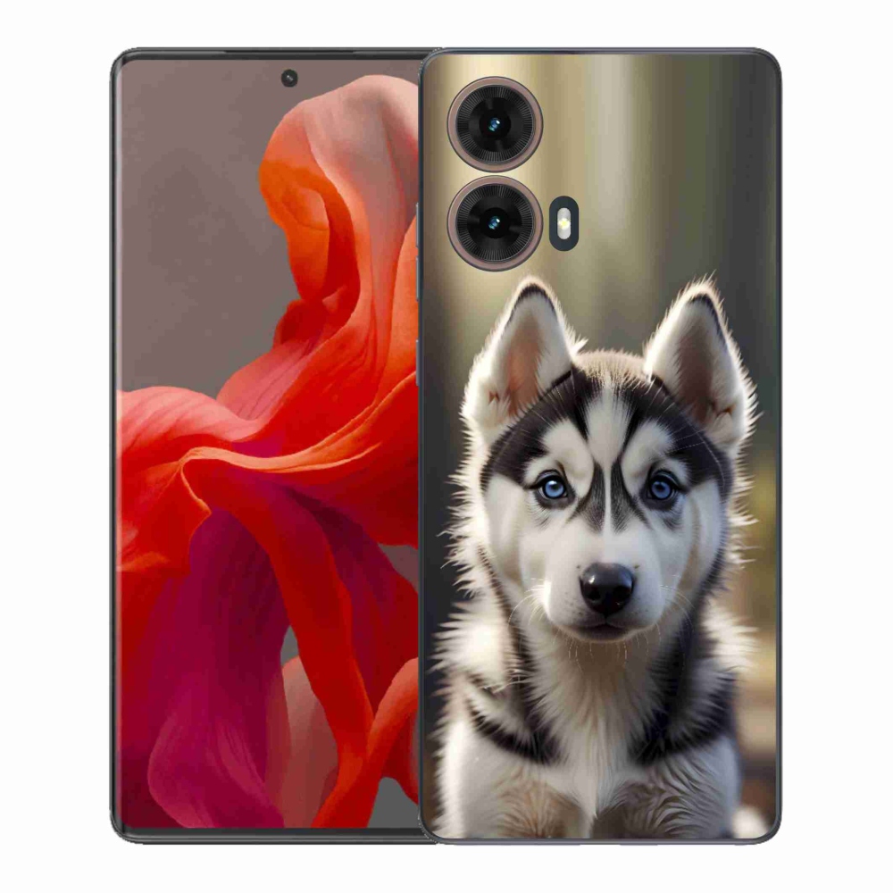 Gelový kryt mmCase na Motorola Moto G85 5G - roztomilý sibiřský husky