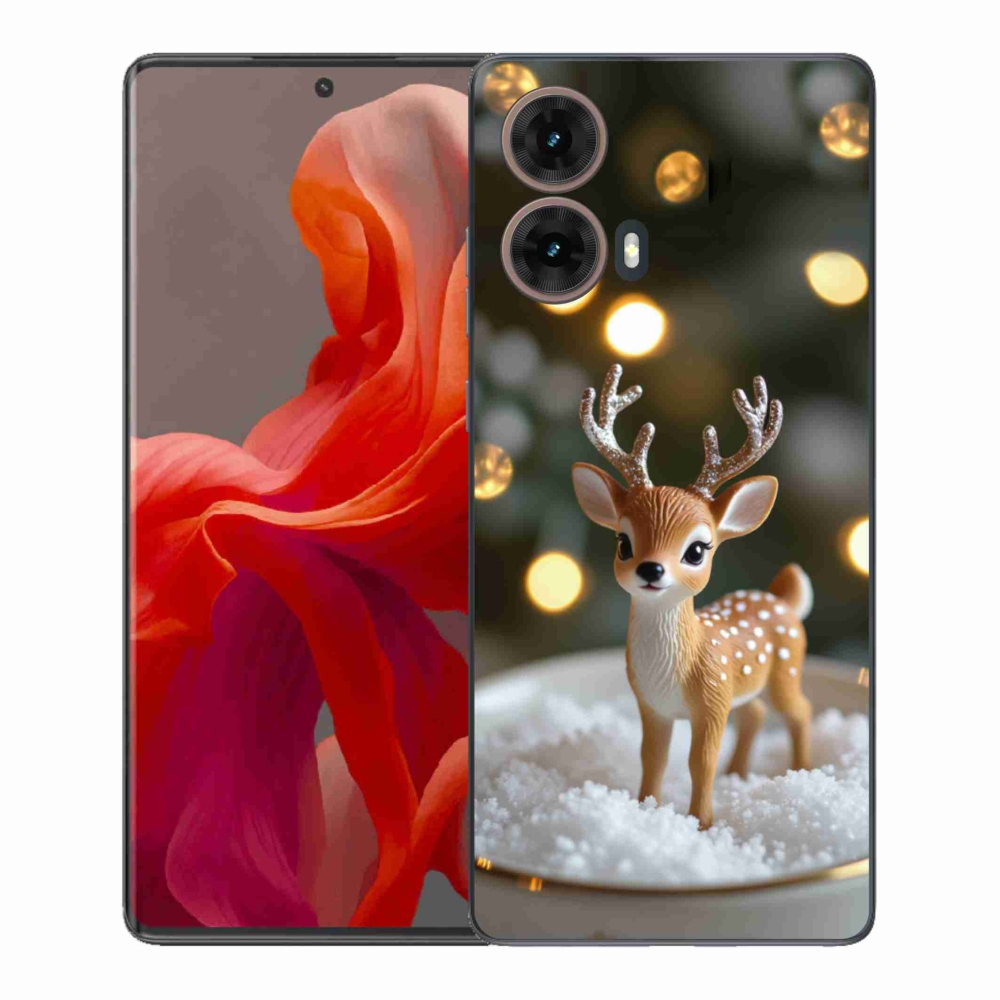 Gelový kryt mmCase na Motorola Moto G85 5G - roztomilý vánoční jelen