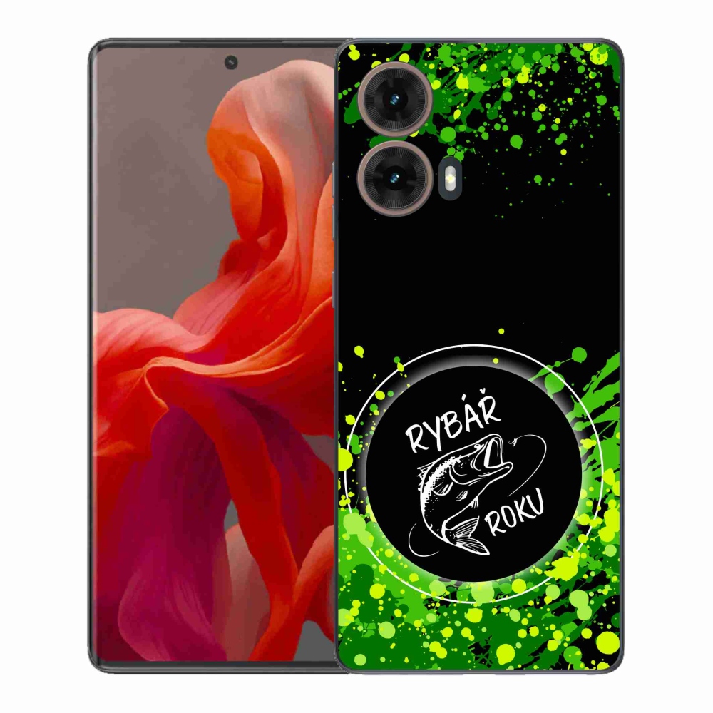 Gelový kryt mmCase na Motorola Moto G85 5G - rybář roku černé pozadí