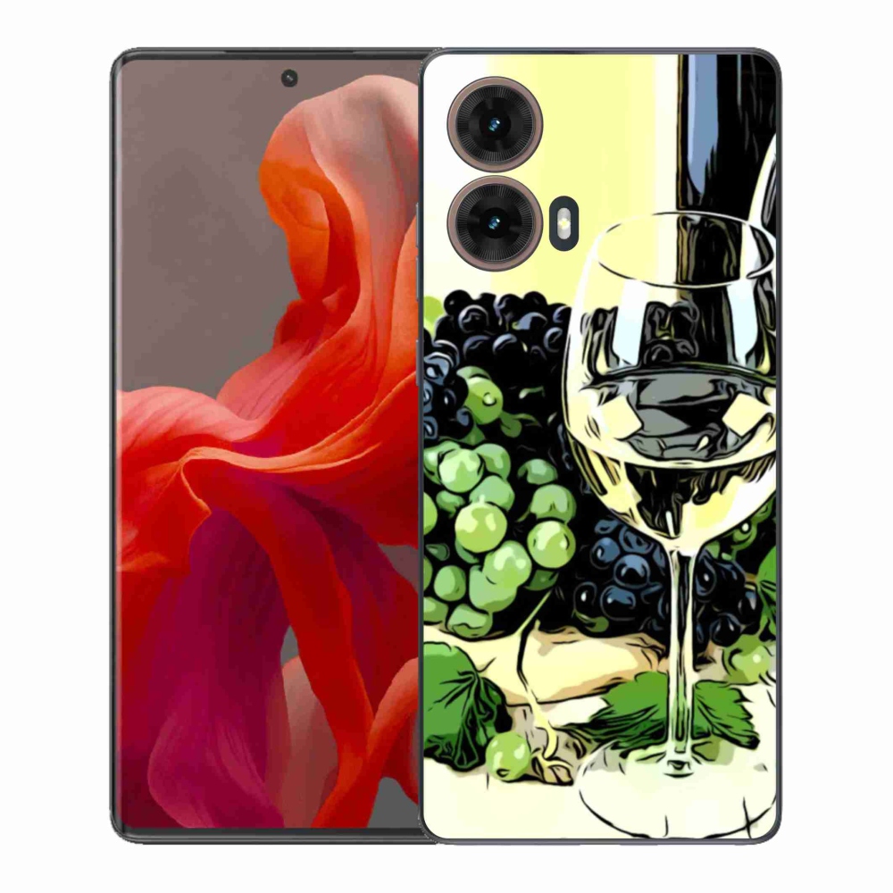 Gelový kryt mmCase na Motorola Moto G85 5G - sklenka vína