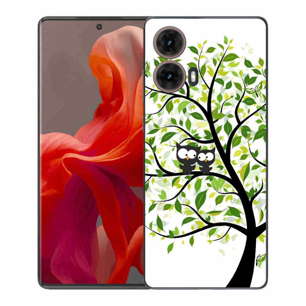 Gelový kryt mmCase na Motorola Moto G85 5G - sovičky na stromě