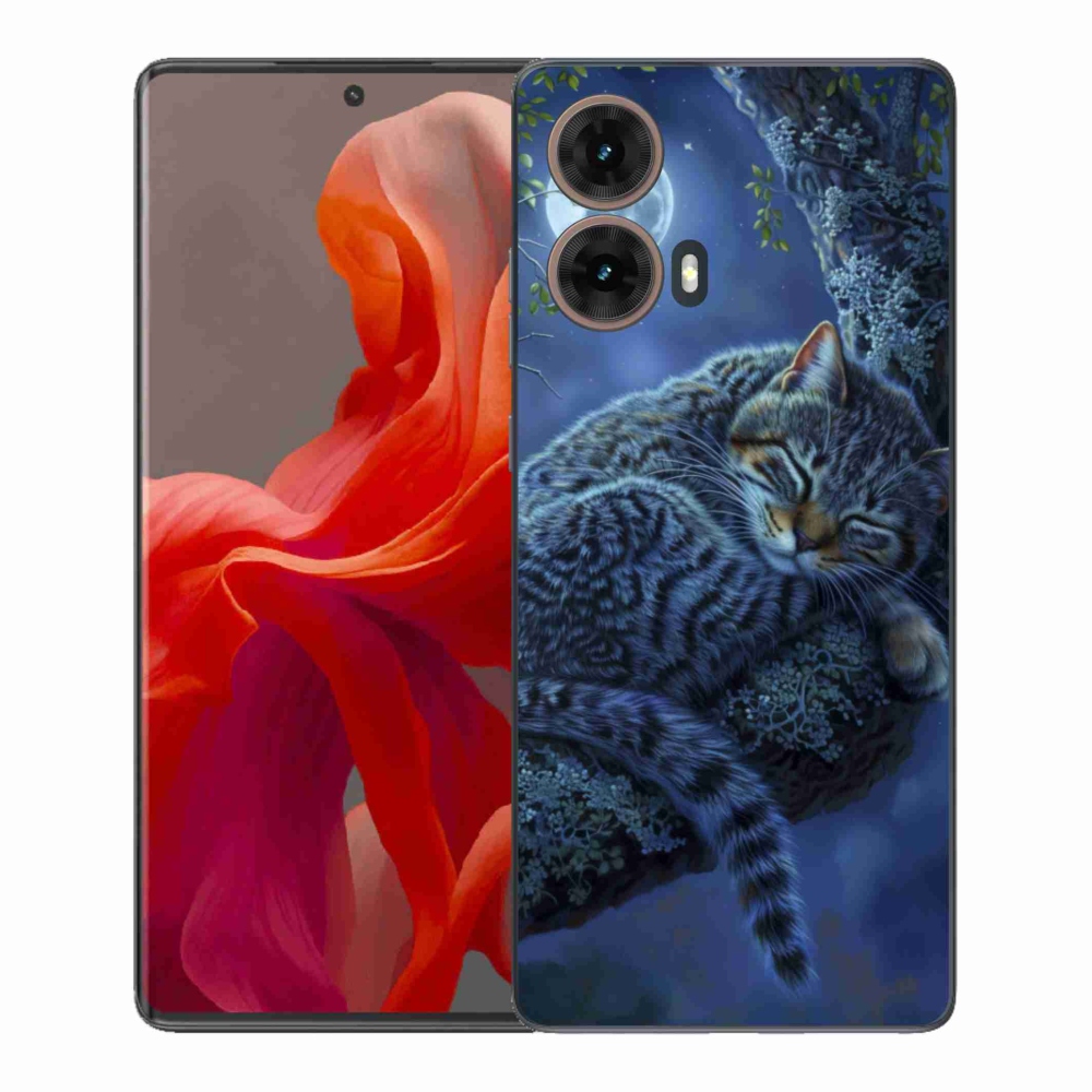 Gelový kryt mmCase na Motorola Moto G85 5G - spící kočka