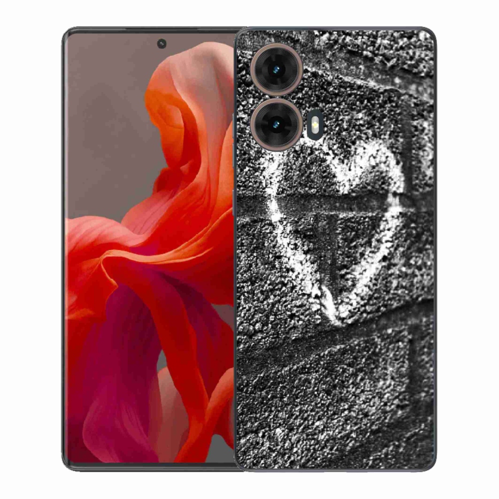 Gelový kryt mmCase na Motorola Moto G85 5G - srdce na zdi