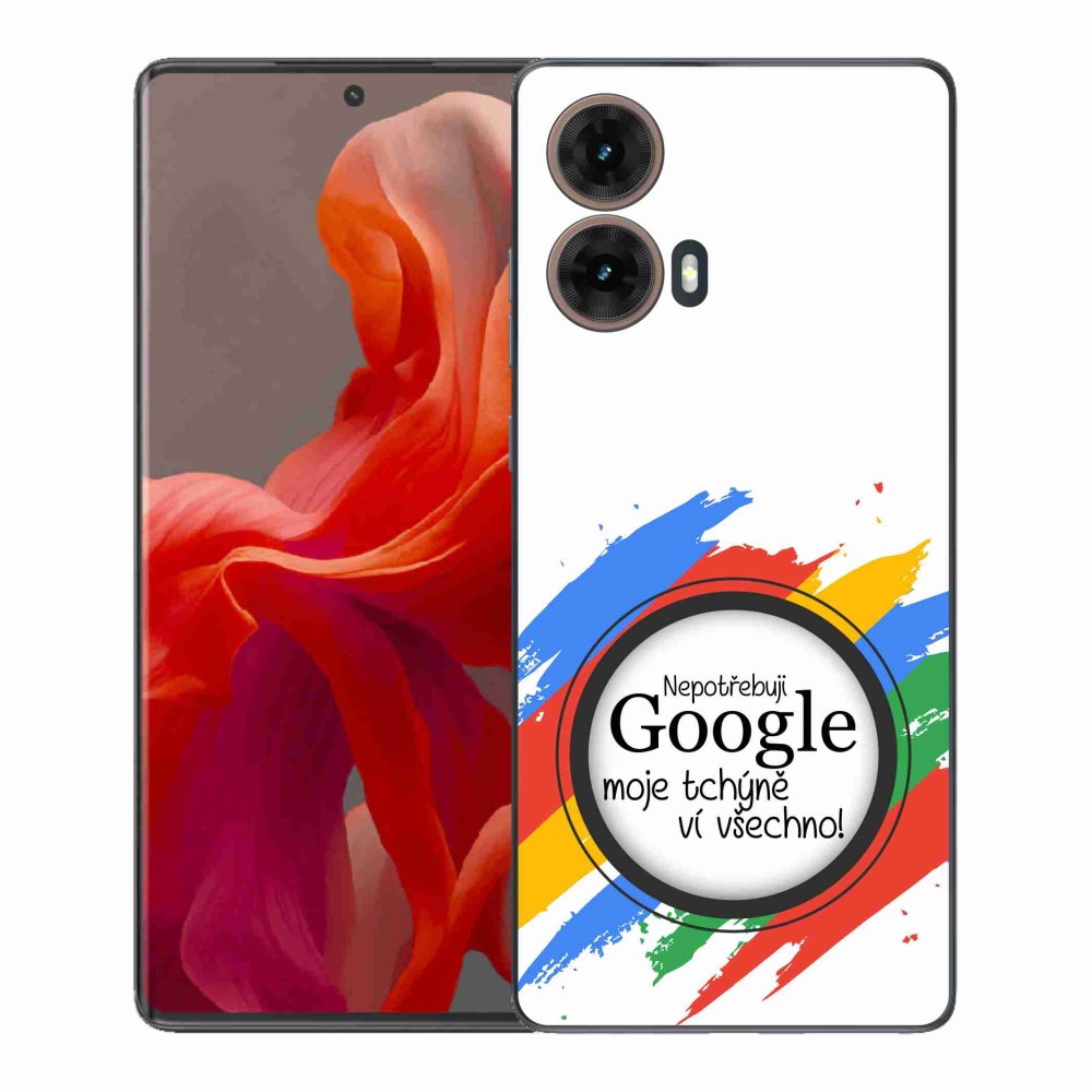 Gelový kryt mmCase na Motorola Moto G85 5G - tchýně ví všechno bílé pozadí