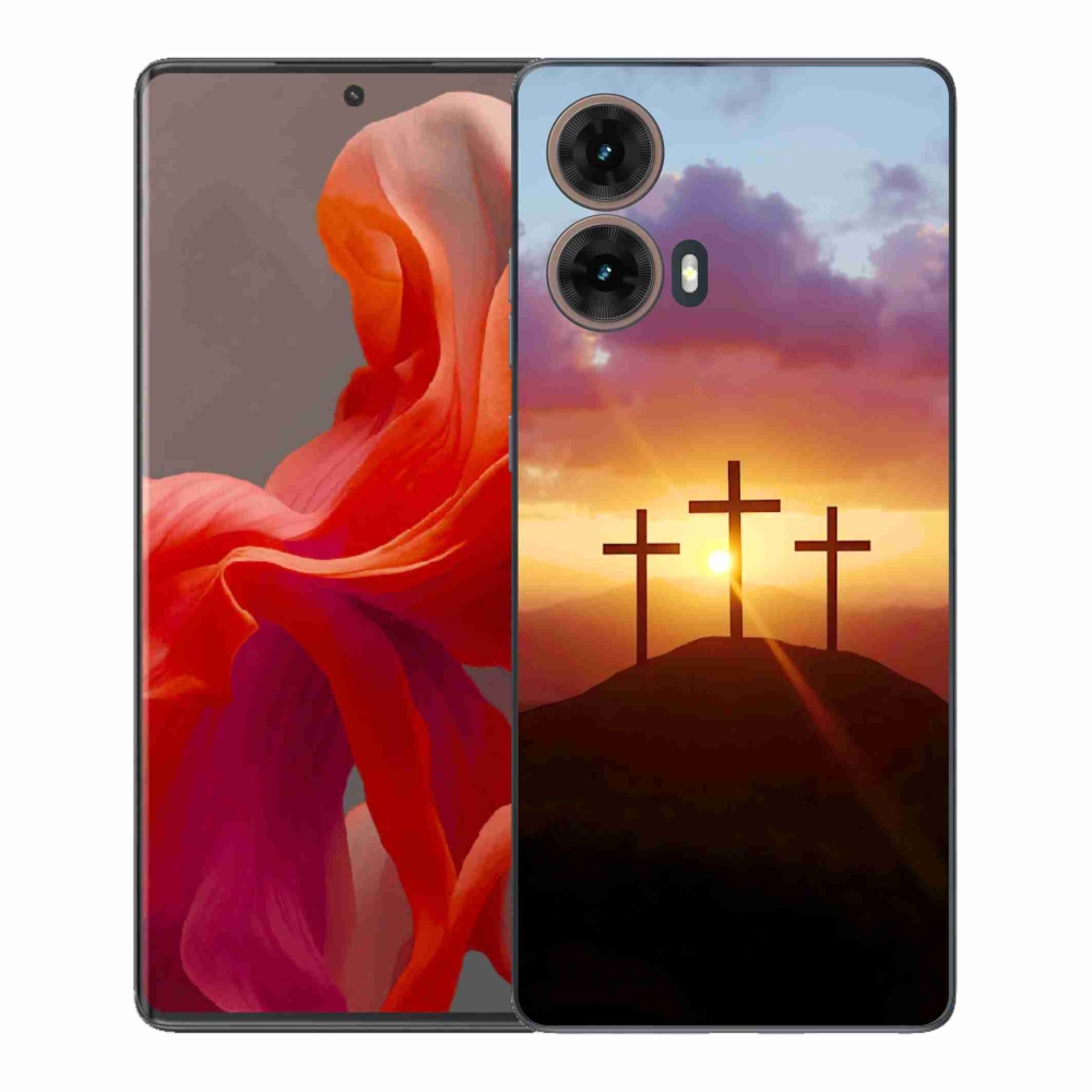 Gelový kryt mmCase na Motorola Moto G85 5G - tři kříže