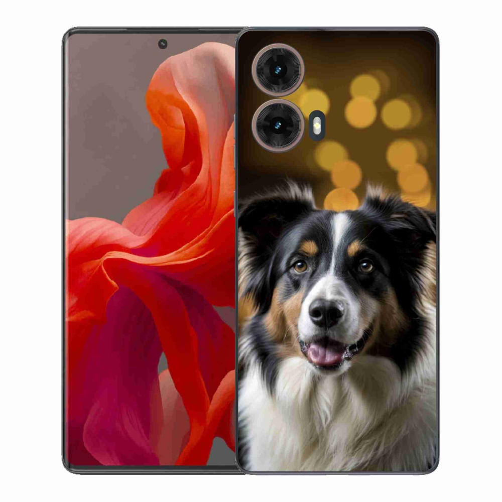 Gelový kryt mmCase na Motorola Moto G85 5G - usměvavý australský ovčák