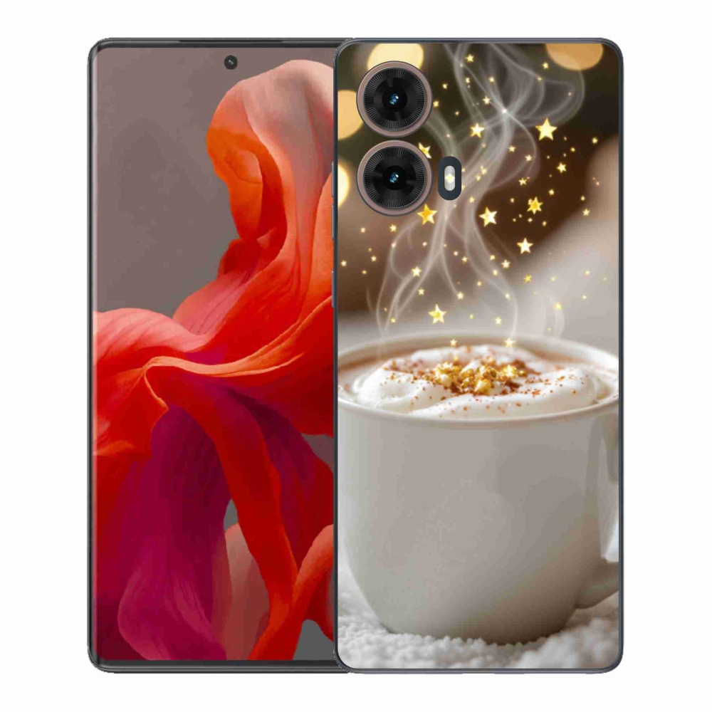 Gelový kryt mmCase na Motorola Moto G85 5G - vánoční horký nápoj