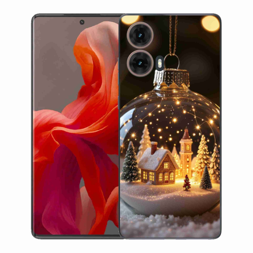 Gelový kryt mmCase na Motorola Moto G85 5G - vánoční koule 3