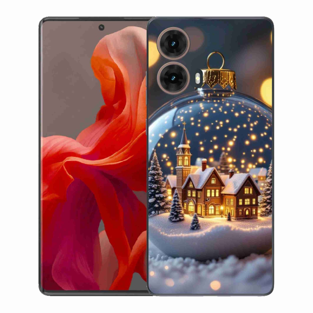 Gelový kryt mmCase na Motorola Moto G85 5G - vánoční koule 4